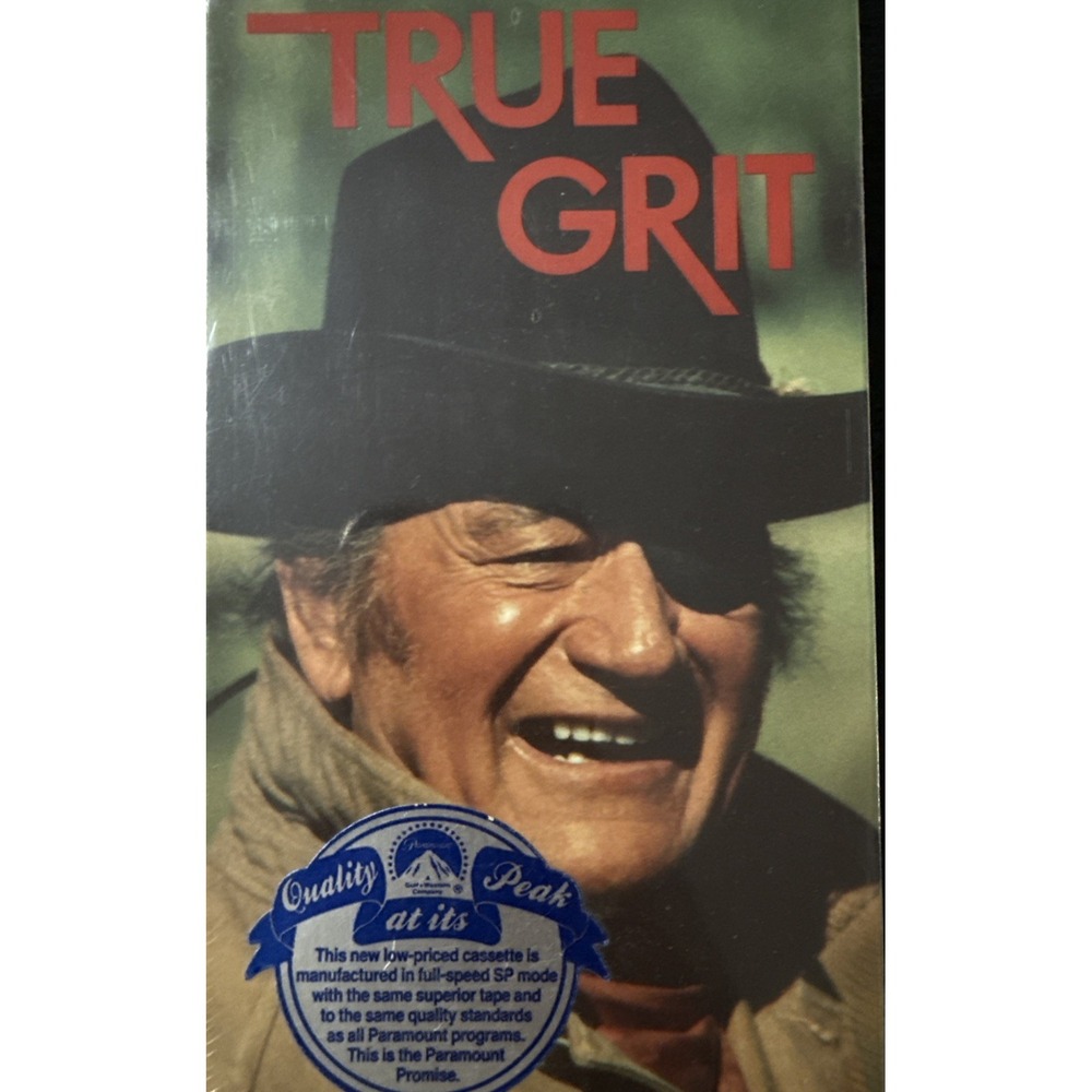 TRUE GRIT Paramount Used VHS 1989 John Wayne Glen Campbell Kim Darby‎ Western